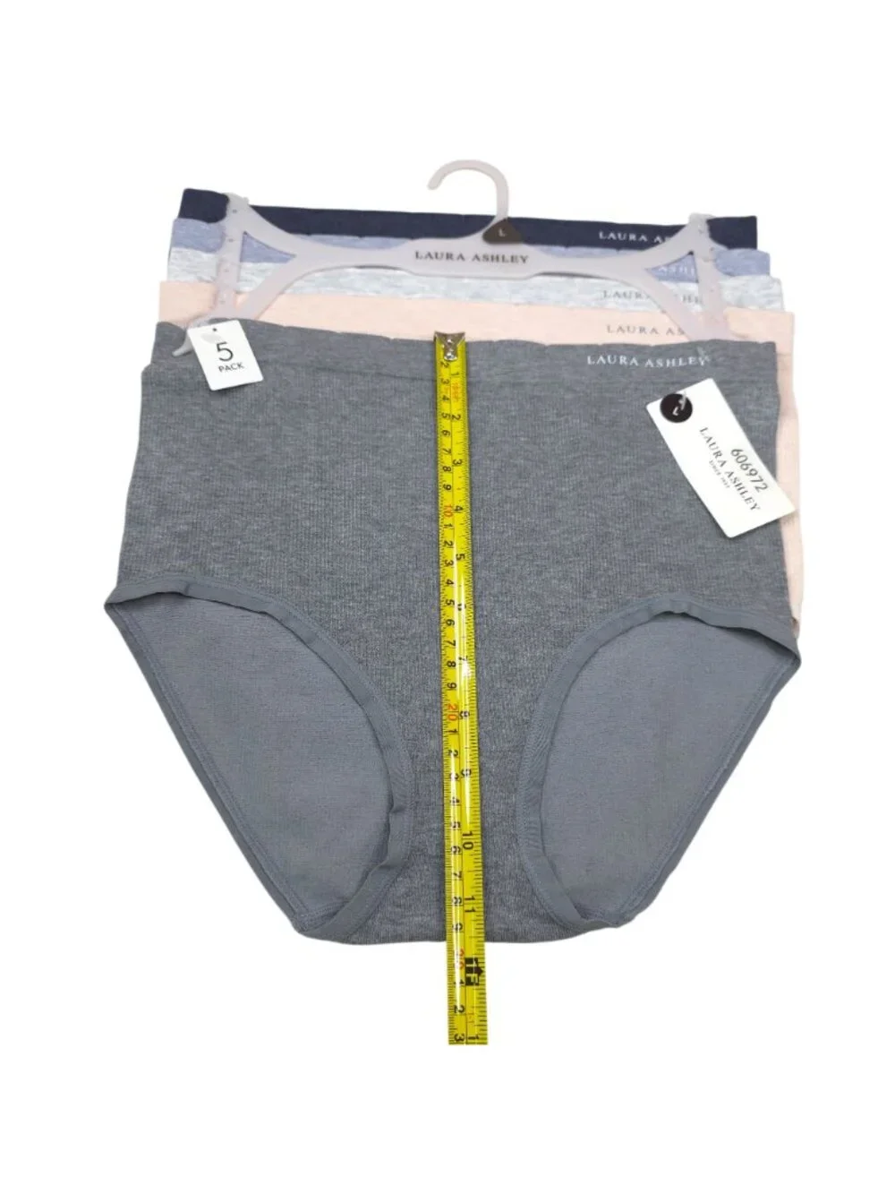 Laura Ashley Large 5-Pack High-Waist Full-Coverage Briefs Panties Soft Stretchy